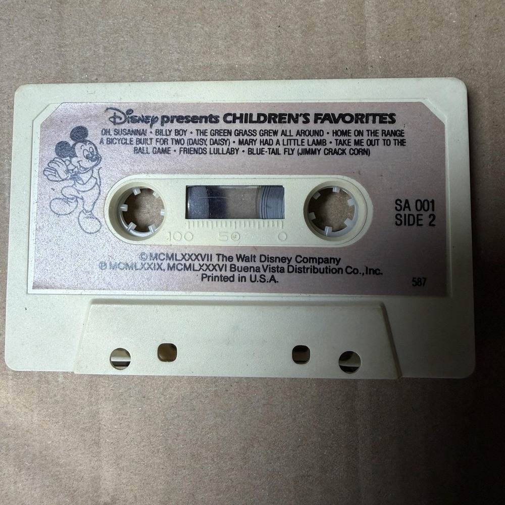 Vintage 1987 Disney Sing-a-long Children's Favorites Cassette Tape Mickey Mouse